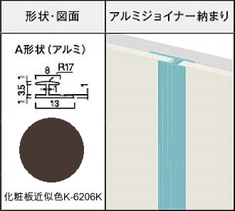 アイカセラール用ジョイナー　ZKA 102DBR